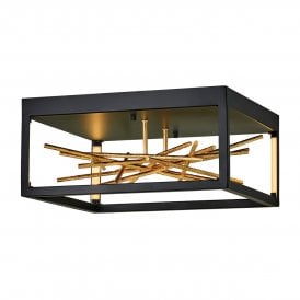 Black frame and Gold flush fitting 