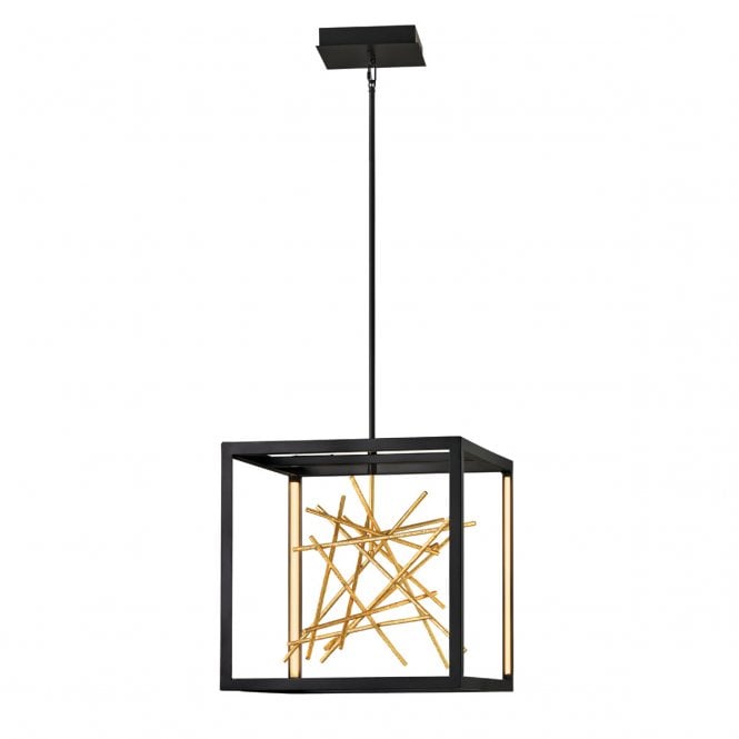 STYX Matte Black with Gold Branches Integrated LED