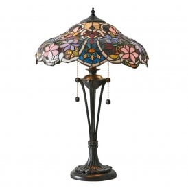 SULLIVAN colourful Art Noveau style Tiffany table lamp - medium