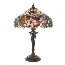 SULLIVAN colourful Art Noveau style Tiffany table lamp - small