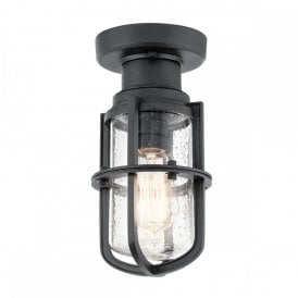 SURI nautical syle black outdoor porch or pedestal light for harsh weather conditions
