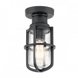 SURI nautical syle black outdoor porch or pedestal light for harsh weather conditions