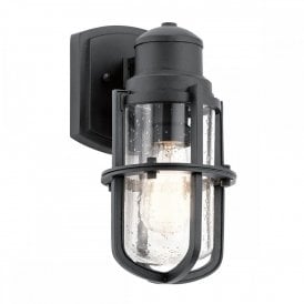 SURI nautical syle black outdoor wall light for harsh weather conditions - small