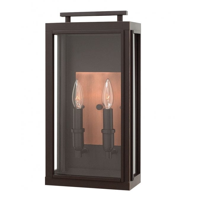 SUTCLIFFE 2 Light Outdoor Wall Lantern | Oil Rubbed Bronze | Antique Copper