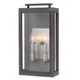 SUTCLIFFE Large Outdoor Wall Lantern | Aged Zinc
