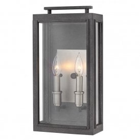 SUTCLIFFE Large Outdoor Wall Lantern | Aged Zinc