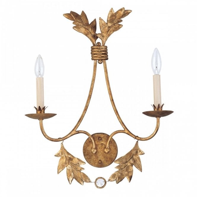 SWEET OLIVE decorative gilded gold twin wall light