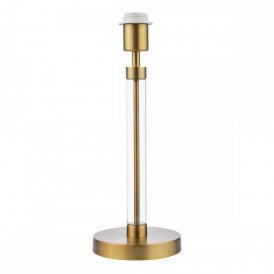 antique brass and glass table lamp