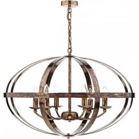 SYMBOL large open frame copper ceiling pendant light