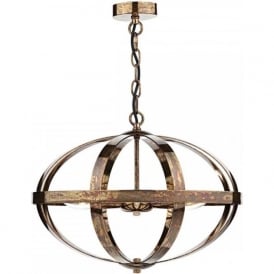 SYMBOL open frame copper ceiling pendant light