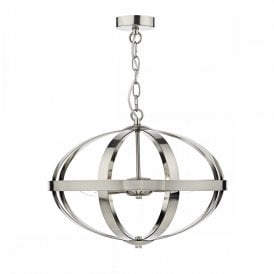 SYMBOL open frame satin chrome ceiling pendant light