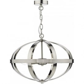 SYMBOL open frame satin chrome ceiling pendant light