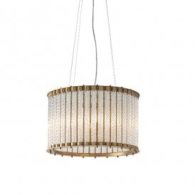 TABLA Glass Tube Pendant Light | Gold