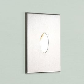 TANGO recessed LED bathroom wall light - brushed stainless steel finish, IP65