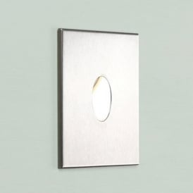 TANGO recessed LED bathroom wall light - brushed stainless steel finish, IP65