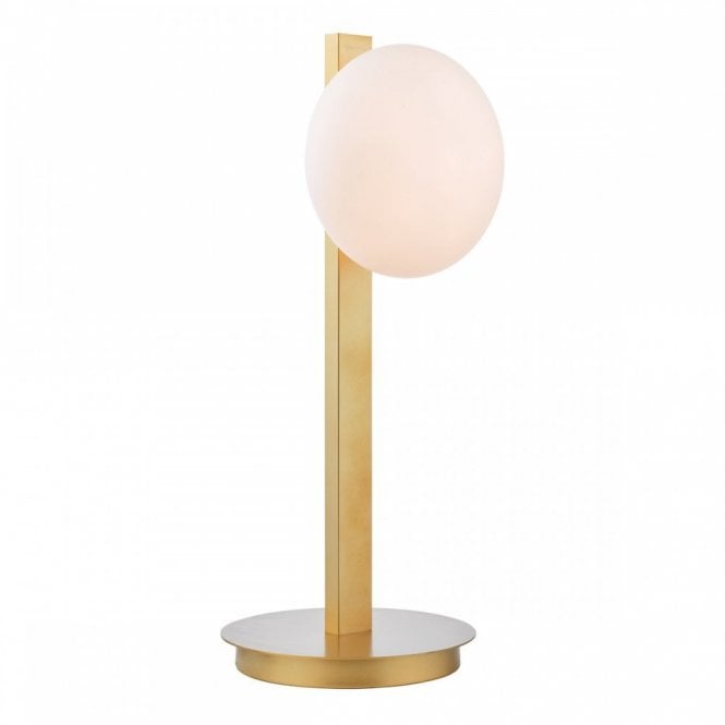 Tauri Table Lamp in Matt Gold and Opal Glass