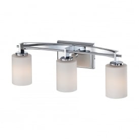 TAYLOR LED over bathroom mirror wall light with 3 opal glass shades