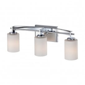 TAYLOR LED over bathroom mirror wall light with 3 opal glass shades