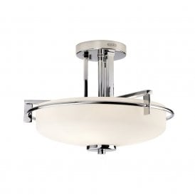 TAYLOR semi-flush IP44 LED bathroom ceiling light in Art Deco style
