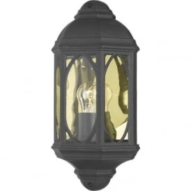 TENBY black flush fitting garden wall lantern