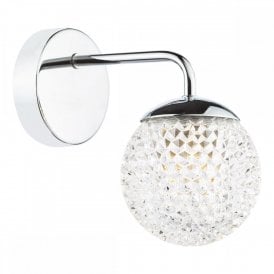 polished chrome bathroom wall light