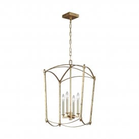 antique gold 4light pendant 