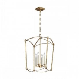 THAYER Antique Gold 4Light Lantern Pendant