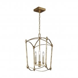 Antique gold 4light Lantern pendant 
