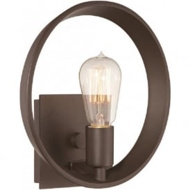 THEATER ROW modern bronze circular wall light