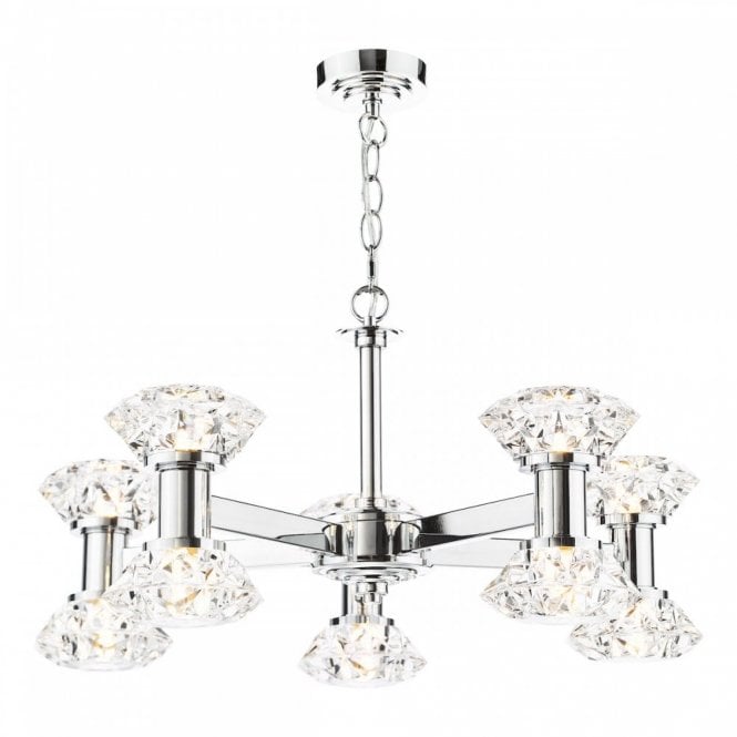 Tiana 10 Light Pendant in Polished Chrome