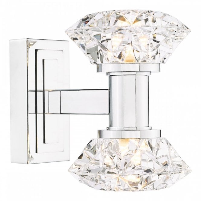 Tiana Double Wall Light in Polished Chrome