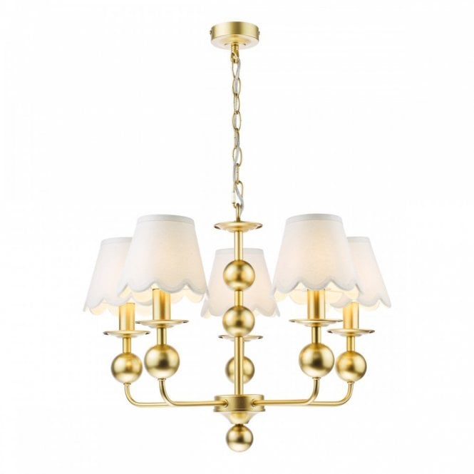 Tilda 5 Light Satin Gold Pendant (Fitting Only)