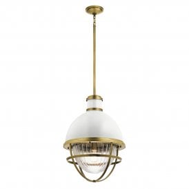 natural brass industrial globe pendant 