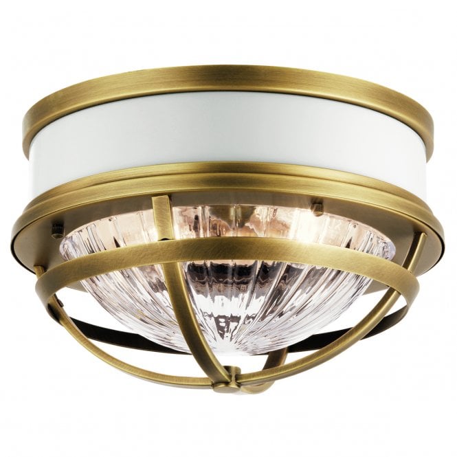 TOLLIS 2 Light Flush Natural Brass