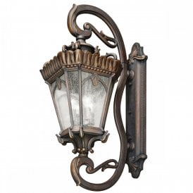 TOURNAI GRAND extra large Gothic style bronze garden wall lantern