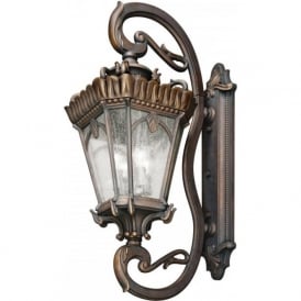 TOURNAI GRAND extra large Gothic style bronze garden wall lantern