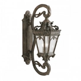TOURNAI GRAND large Gothic style bronze garden wall lantern