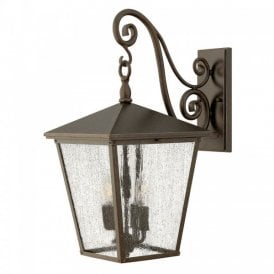 TRELLIS large traditional garden wall lantern in Regency bronze