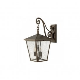 TRELLIS large traditional garden wall lantern in Regency bronze
