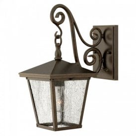 TRELLIS small traditional garden wall lantern in Regency bronze