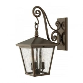 TRELLIS traditional garden wall lantern in Regency bronze - medium