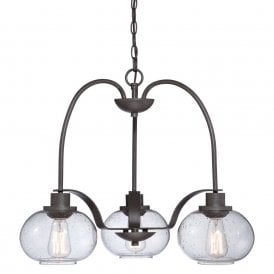 TRILOGY vintage style 3 light bronze ceiling pendant