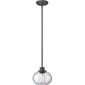 TRILOGY vintage style small bronze ceiling pendant light
