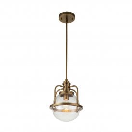 natural brass globe pendant