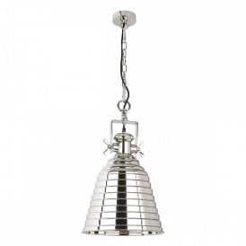 TUBA retro industrial style ribbed aluminium ceiling pendant