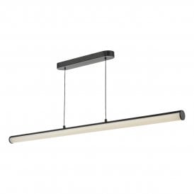 a black and opal glass modern LED bar pendant light for kitchens and studies