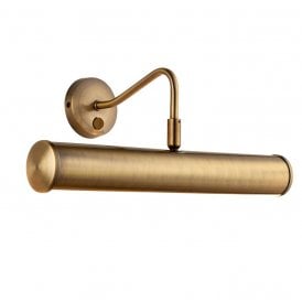 TURNER picture light in antique brass with switch