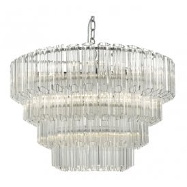 Chrome Oversized 9 Light Chandelier