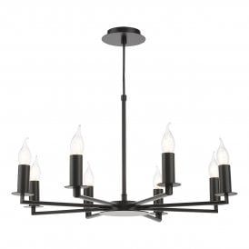 matte black 8 arm ceiling pendant light 