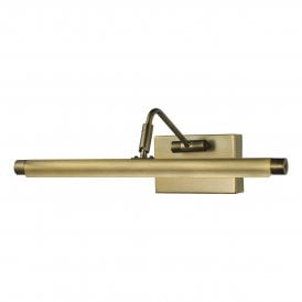 a compact, slimline, 35cm, modern brushed bronze picture light